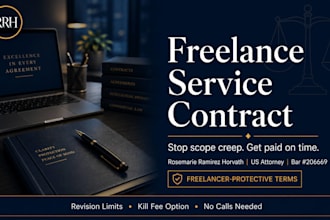 prepare a customized freelance service contract to protect your business