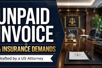 draft a US insurance settlement or unpaid invoice demand letter as US attorney