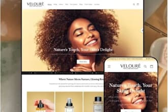 design a professional skin care shopify skin care website dropshipping store