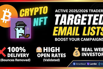 build crypto currency niche targeted email list for marketing