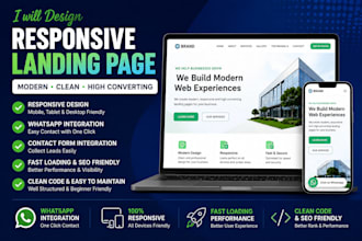 design a responsive business website with whatsapp integration