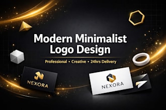 do modern minimalist custom business logo design in 24 hours