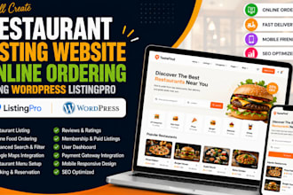 create restaurant listing website online ordering using wordpress listingpro