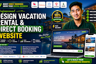 design vacation rental website, hostaway, lodgify direct booking website