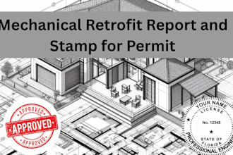 prepare your california, texas mechanical retrofit report and stamp for permit