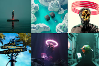 create cinematic 3d surreal artworks and album cover art