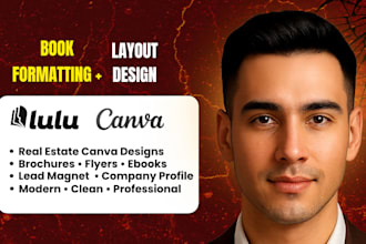design real estate business brochure flyer canva ebook lulu book formatting