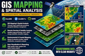 create professional gis and satellite based maps using arcgis and qgis