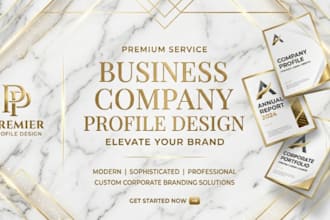design corporate company profile brochure and presentation