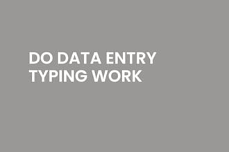 do data entry typing work