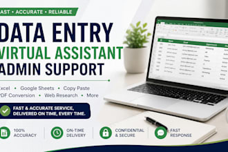 data entry and admin work