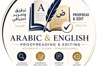 provide accurate arabic and english proofreading