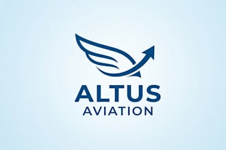 design a modern and professional pilot logo for your aviation brand