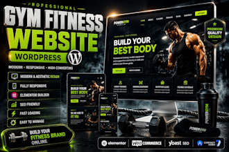 design gym fitness wordpress website