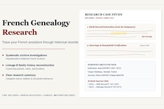 research your french ancestors and family history