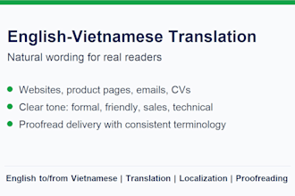 translate and localize english vietnamese content naturally
