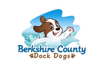 design mascot berkshire county dock dogs logo