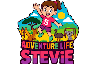 create a fun and colorful kids logo design