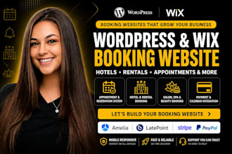 build wordpress wix booking website with spa clinic appointment booking system