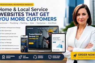 design eletrician, painting, solar, handy man, plumbing website with wordpress