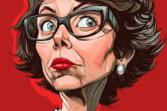 design digital political cartoon for political cartoon
