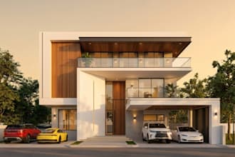 create photorealistic 3d exterior rendering