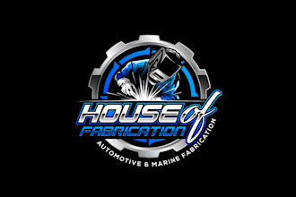design super nice fabrication logo with satisfaction guaranteed