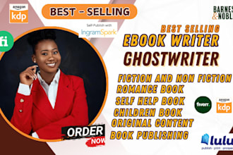 be your ebook ghostwriter, ebook writer book writing children book ghost writing