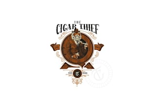 design badass cigar thief logo