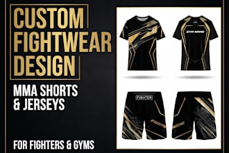 design custom MMA shorts, fightwear jerseys and combat sports apparel