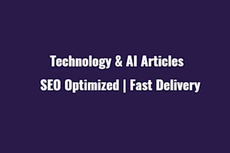 write SEO blog articles on technology and ai