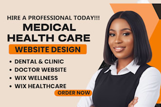 design healthcare website, clinic website and medical website in wix