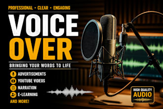 provide clear and natural multilingual voice over in english urdu hindi