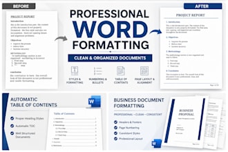 fix, edit and format your word document professionally