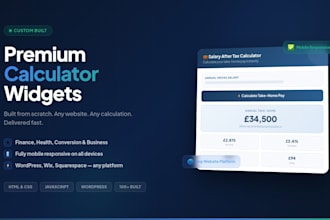 build a custom calculator widget for your website