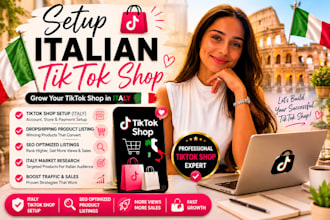 setup italian tiktok shop, fix tiktok shop dropshipping product listing SEO