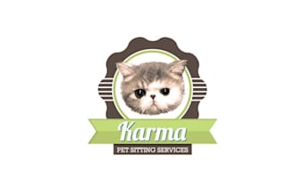 create aesthetics logo for karma pet sitting services