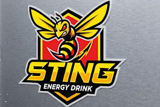 design a bold and sharp sting logo for your brand