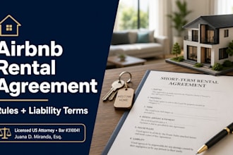 draft a custom airbnb short term rental agreement and house rules