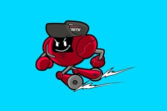 design character mascot car booth brand logo
