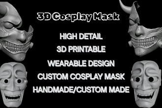 custom cosplay helmet 3d mask, cosplay mask 3d helmet, 3d model for 3d printing