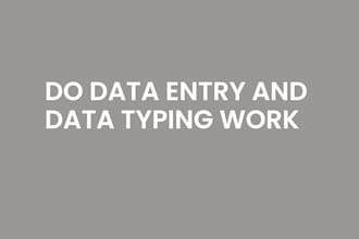 do data entry and data typing work