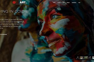 do art gallery artist portfolio website design