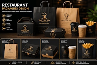 design premium restaurant packaging and food branding