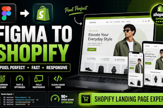 convert figma to shopify store or shopify landing page
