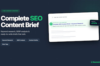 create a complete SEO content brief with keyword research