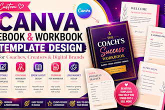 create a canva ebook and workbook template for coaches