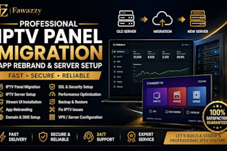 migrate your iptv panel sever to your domain, iptv app rebrand, server setup