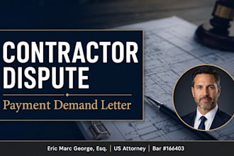 draft a powerful US contractor payment dispute demand letter as a US attorney