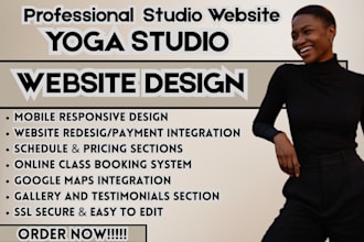 yoga studio website fitness studio site holistic health website pilates studio